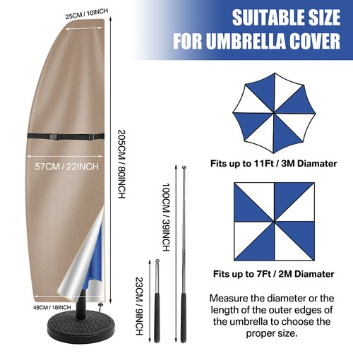 205cm garden parasol cover - parasol,