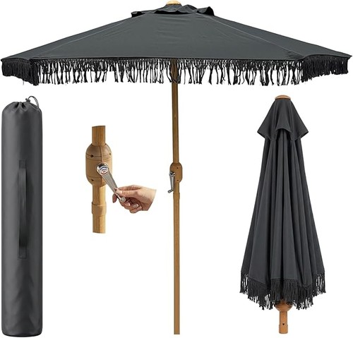 Parasol umbrella with tassels - with,